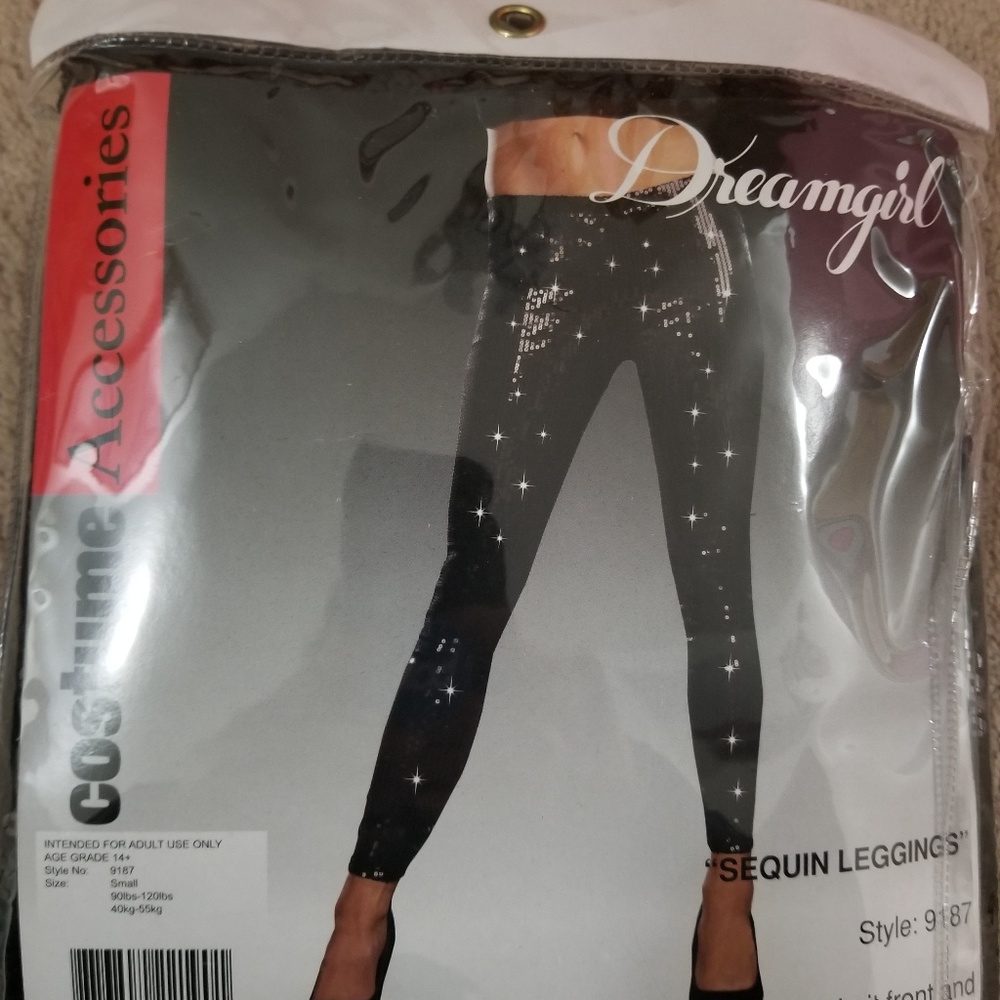 Black sequin leggings